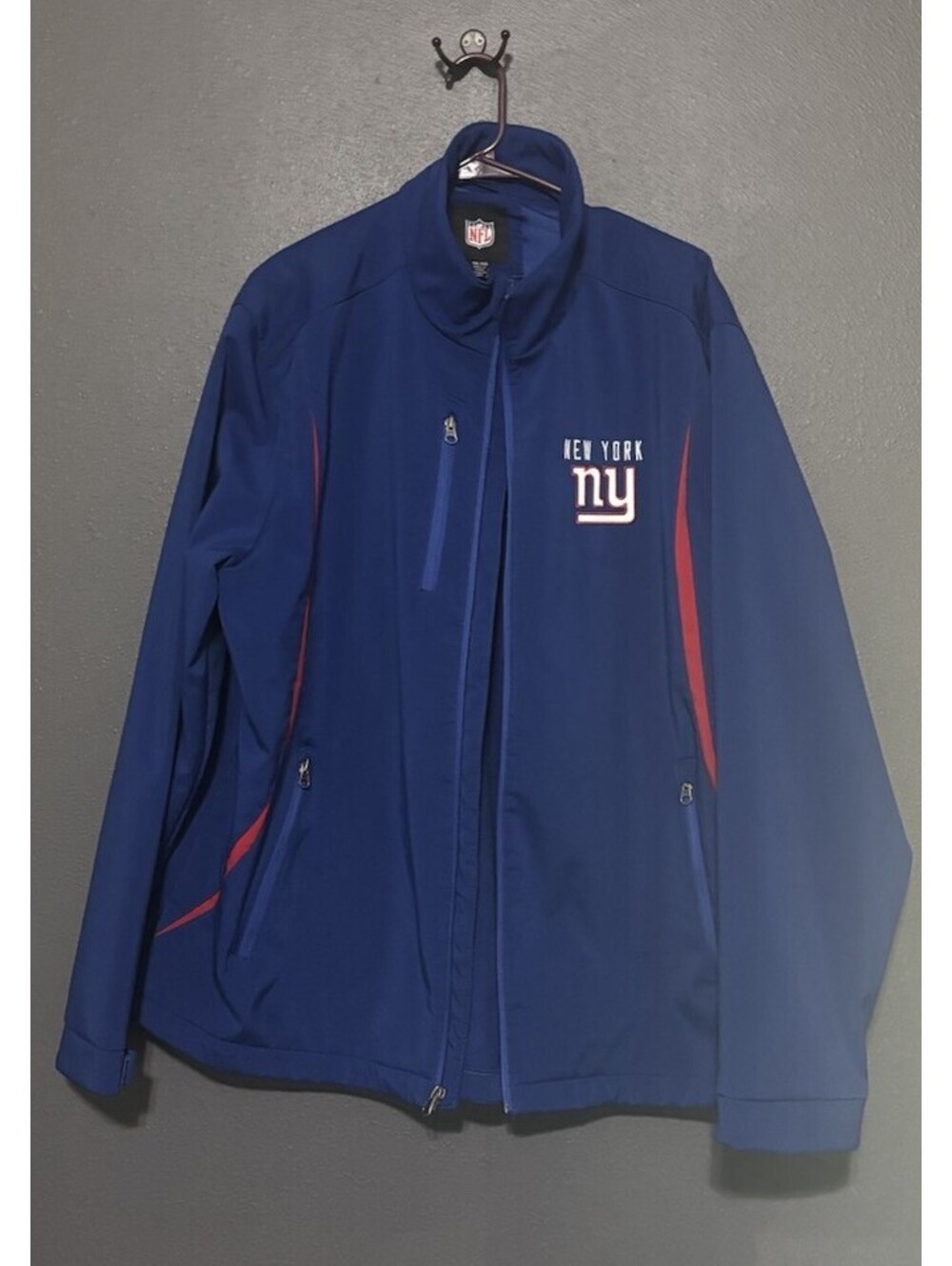 NY GIANTS XXL Jacket Warm Fleece Lined Waterproof Shell